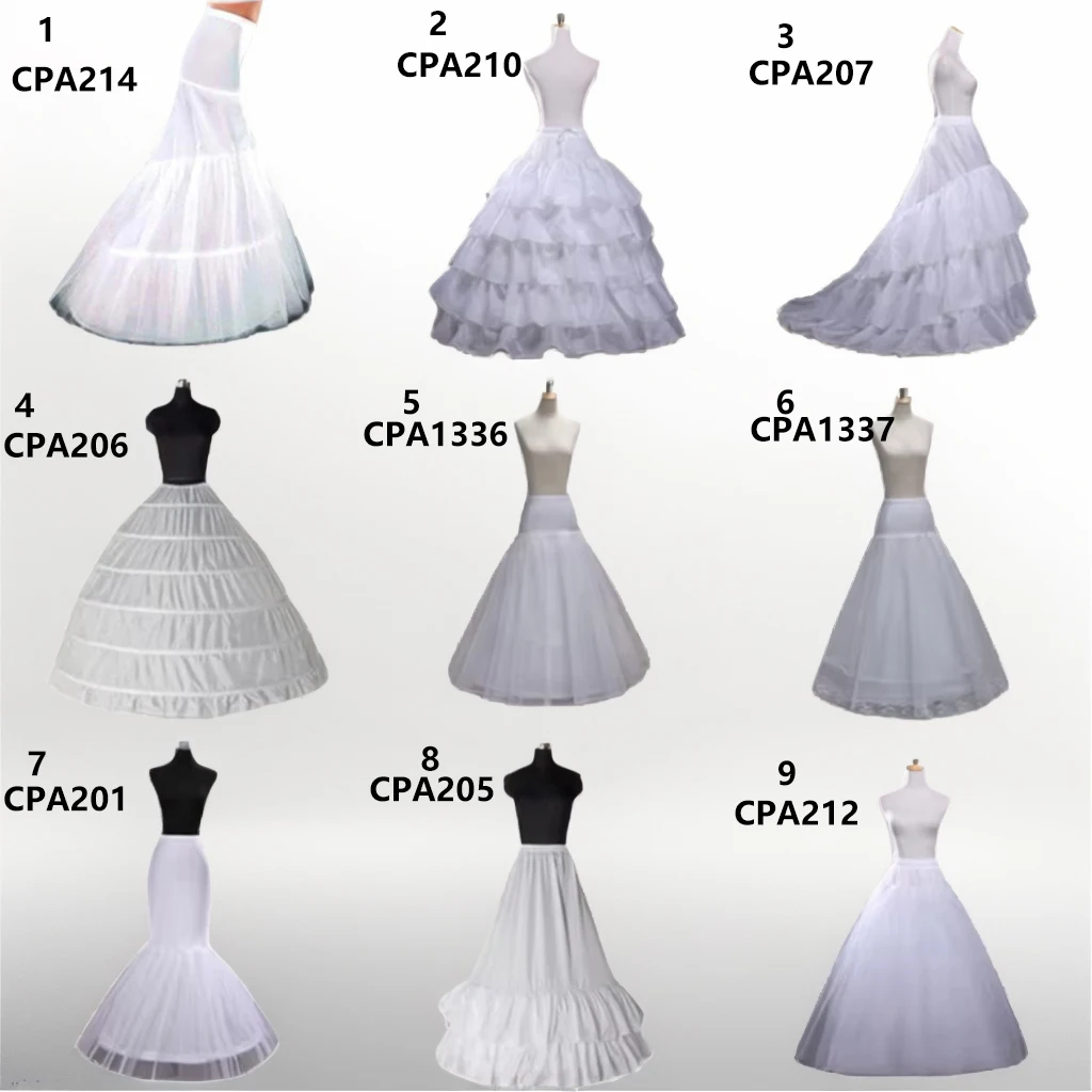 

BABYONLINE 9 Styles Petticoat for Wedding Underskirt Ball Gown Crinoline Slips Hoop Skirt Vintage Petticoats for Prom Dress