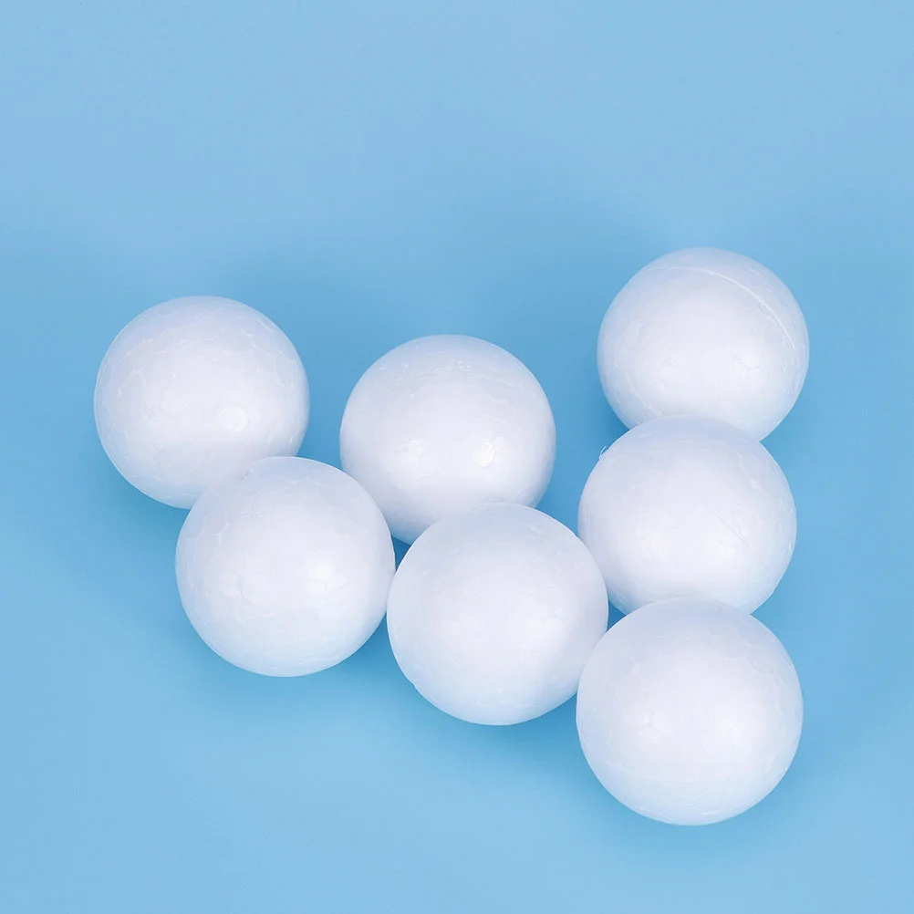 200pcs Wedding Decoration Modeling Craft Solid Polystyrene Balls Round Spheres DIY Stuff White (Solid 2cm)