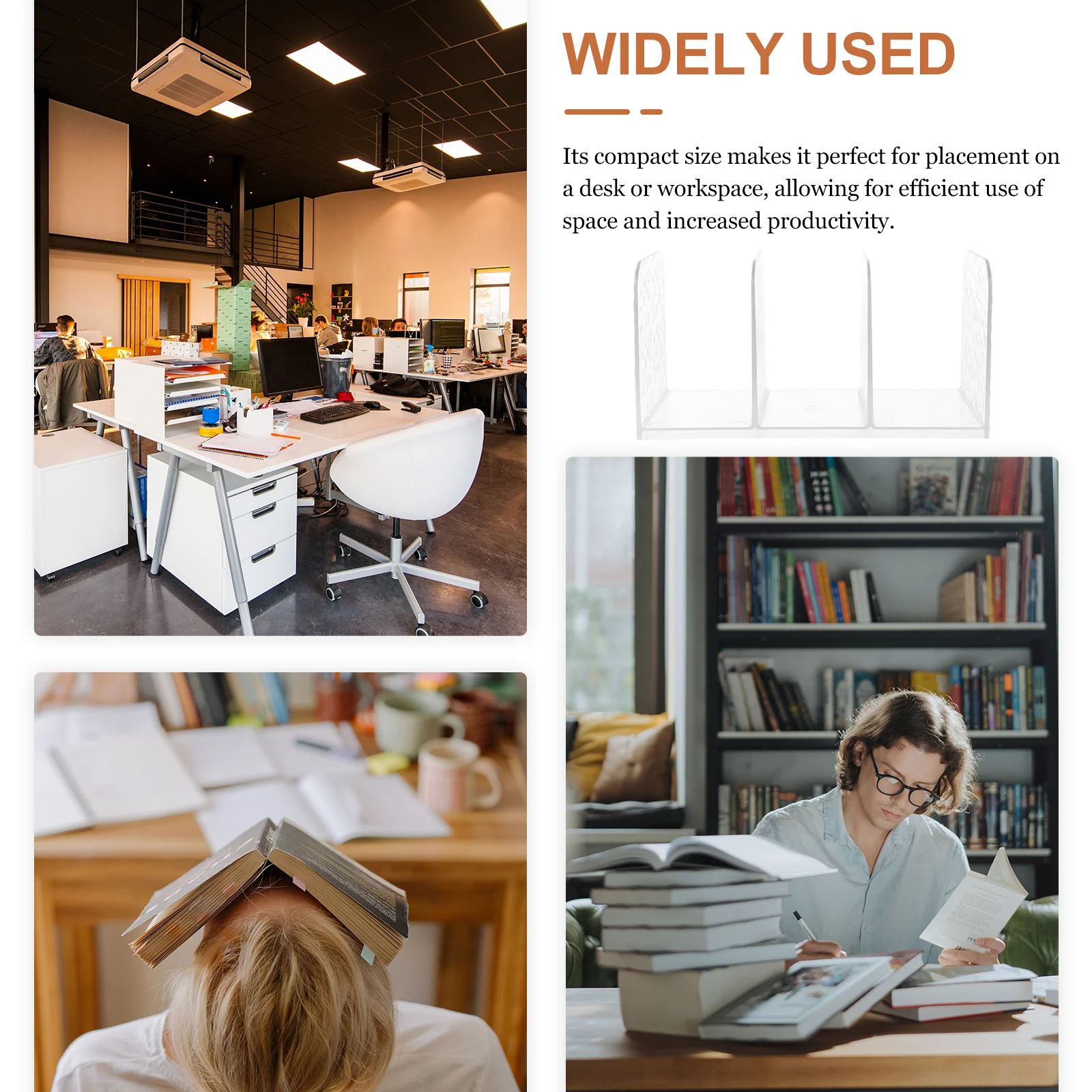 

Book Shelf Organizer Clear Pet Desktop File Sorter Stand For Office School Storage Rack Document Holder Magazine Organizer