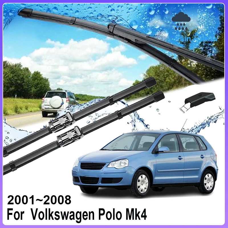 

For Volkswagen Polo Vivo Mk4 Accessories 2001~2008 Rubber Window Windshield Windscreen Wipers Auto Rain Brushes Car Wiper Blades
