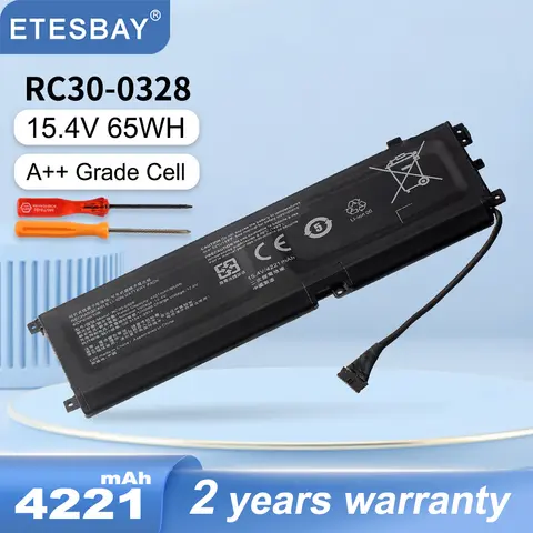 ETESBAY 65WH Laptop Battery RC30-0328 4ICP5/46/108 for Razer Blade 15 2020 RZ09-0328 RZ09-03304x RZ09-03305x RZ09-0330x