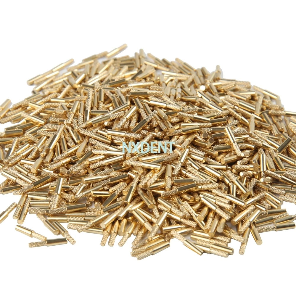 1000pcs/bag Dental Copper Pins lab Solid Plate Nail Brass Nail Pin Used with Pindex 3*14mm