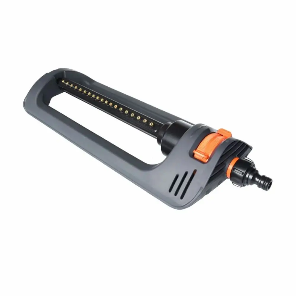 Plastic Garden Sprinkler Customizable Spray Pattern Adjustable Flow Control Oscillating Sprinkler 19 Hole Nozzles 4 Modes