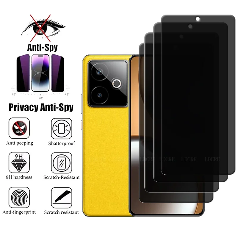 

1/2/3/4Pcs For OPPO Realme GT 7T Glass For Realme GT 7T Screen Protector Privacy Cover Anti-Spy 9H Tempered Glass Realme GT 7T