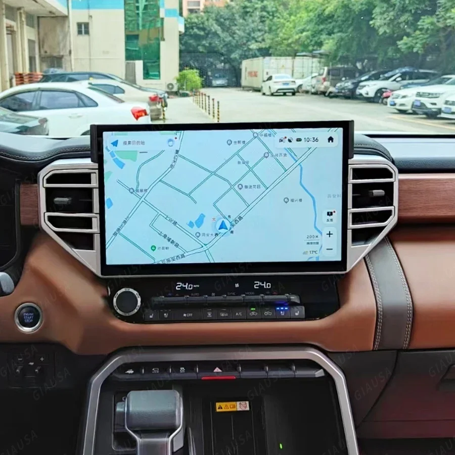 R 14.6 ''راديو السيارة اللاسلكية Carplay لتويوتا تندرا سيكويا 2014-2024 أندرويد السيارات مشغل وسائط متعددة لتحديد المواقع والملاحة DSP ستيريو