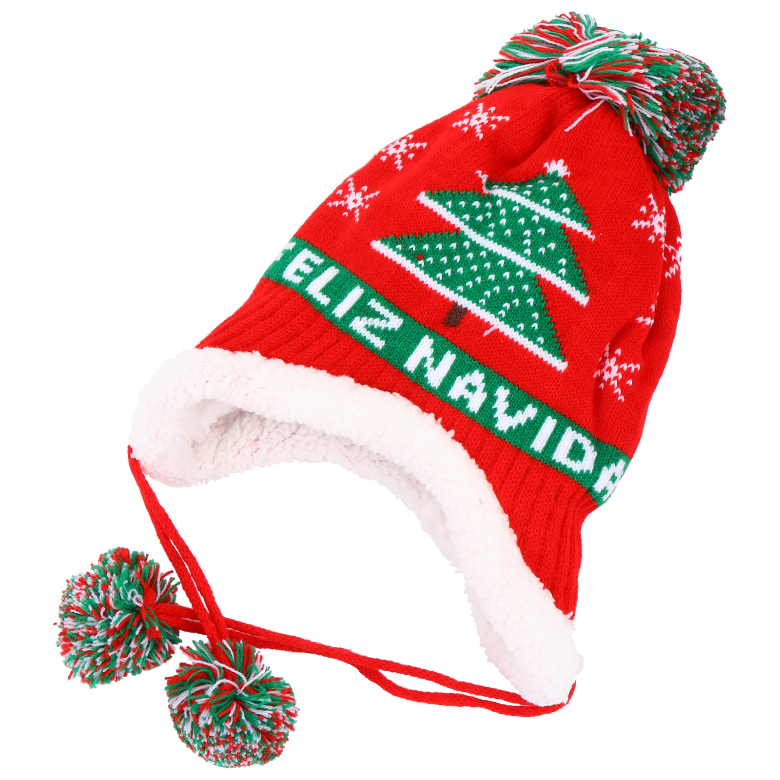 

Baby Christmas Patterned Woolen Hat Knitted Warm Soft Skin-Friendly Elastic Comfortable Commemorative Photo Costume Prop Newborn