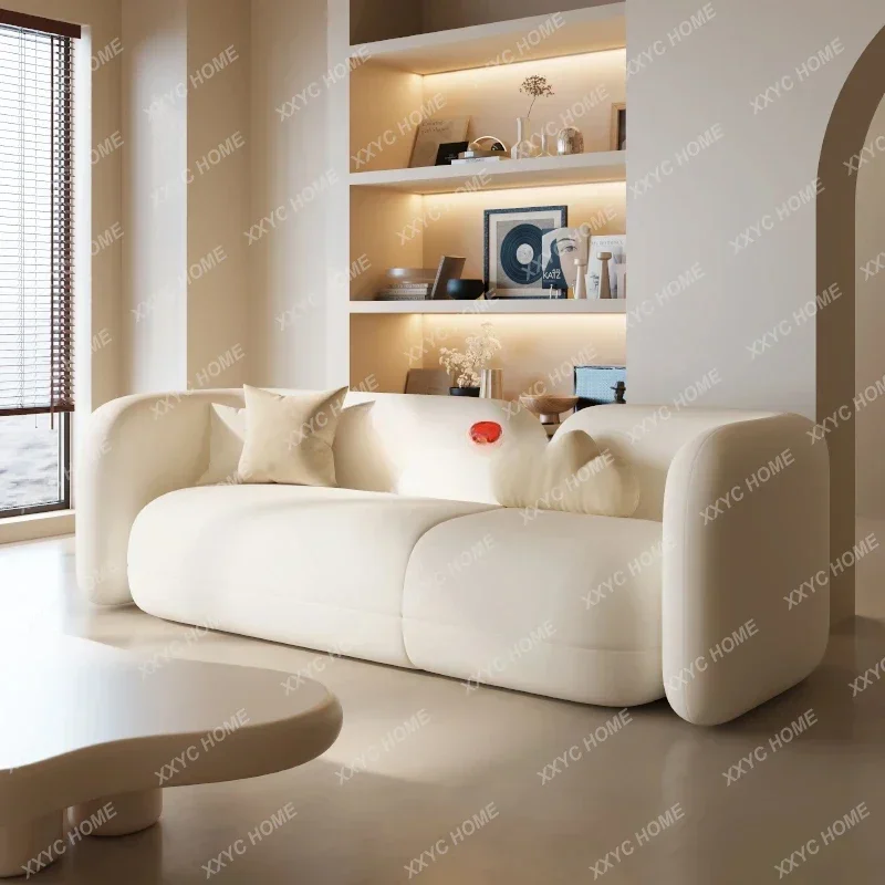 NNStraight Row Sofa Small Apartment With Cream Wind 2.4 Meters