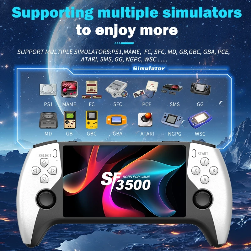 2026 New SF3500 5 Inch Handhel - Gaming Console.Emulators recension och pris