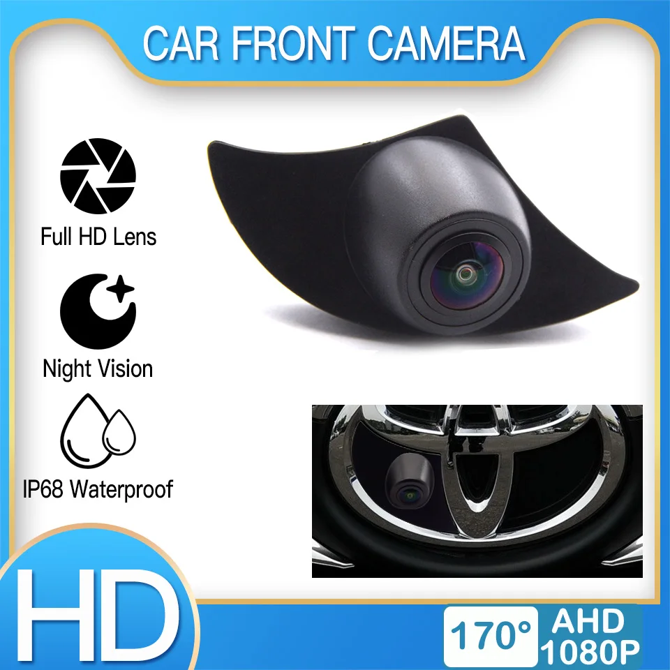 

AHD 1080P объектив рыбий глаз для Toyota RAV4 Reiz Vios Highlander Prado2700 4000 COROLLA E170 E180 Logo HD Camera