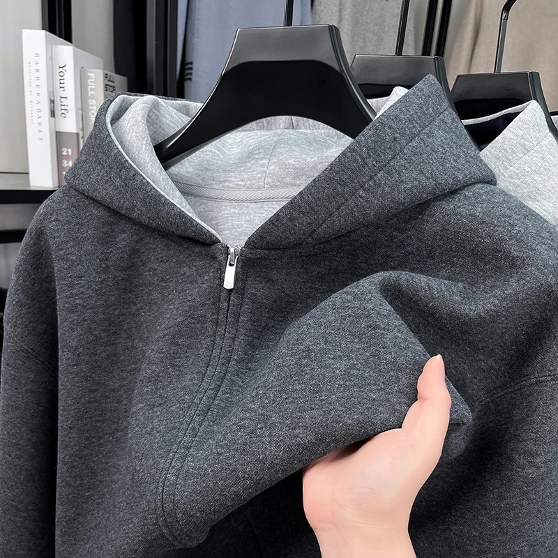 

High Quality Man Long Sleeves Hoodie Hooded No Pilling No Fading No Deformation Comfortable Winter Thicken Tops Leisure MensWear