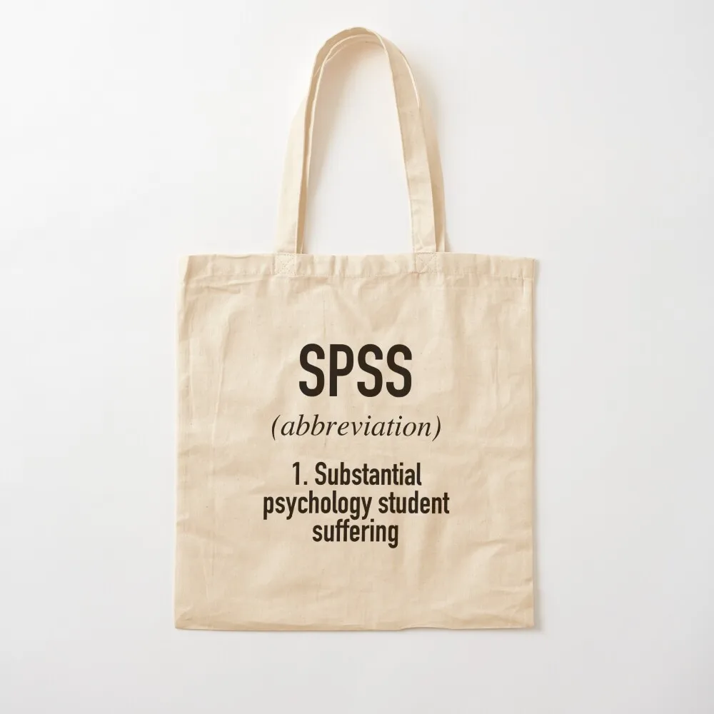 

SPSS Psychology - Funny Definition Tote Bag tote bag university Gift bag Canvas Tote