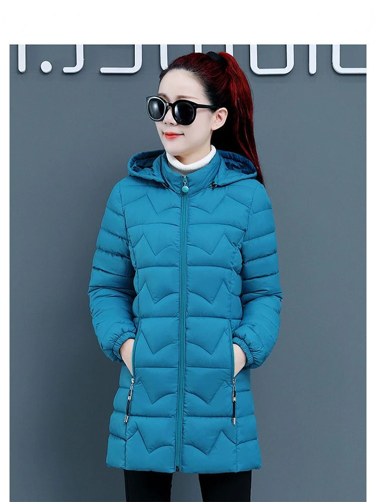 

2023 New Women's Winter Jacket Warm Parkas Female Down Cotton Coat Outwear Detachable Hooded Thicke Cotton Clothes Tops 5XL 6XL