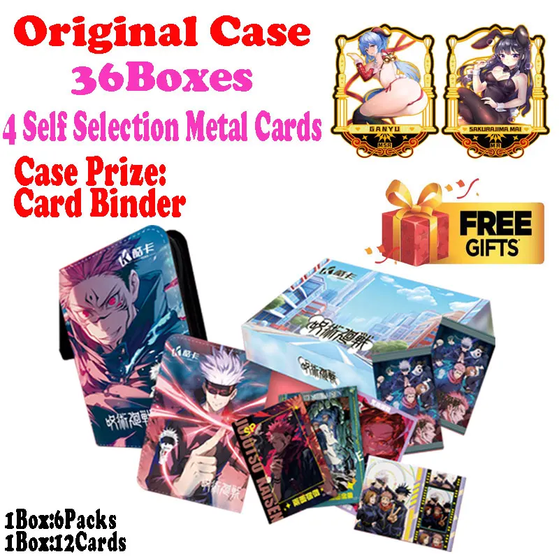 Newest Case Wholesale Jujutsu Kaisen JJK Global Trading Collection Card Japanese Anime Gojo Nanami ACG TCG Hobbies Gift