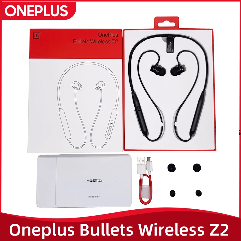 Global Version Oneplus Bullets Wireless Z2 AI Noise Cancelling Wirelesss Earphone 30 Hours Battery Life IP55 Wireless Heahphone