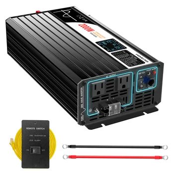 CNSWIPOWER 2000W Bluetooth solární měnič s čistou sinusovou vlnou, DC 12V 24V 48V na AC 110V, LCD displej 6 nejlepší prodej Měnič 48V DC na 110V AC - №3