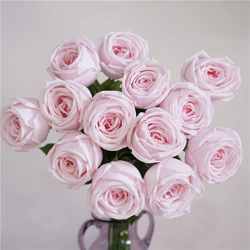 5Pc Simulation Hand Feeling Moisturizing Latex Rose Artificial Flower Decor Home Wedding Roses Real Touch Flowers Bridal Bouquet