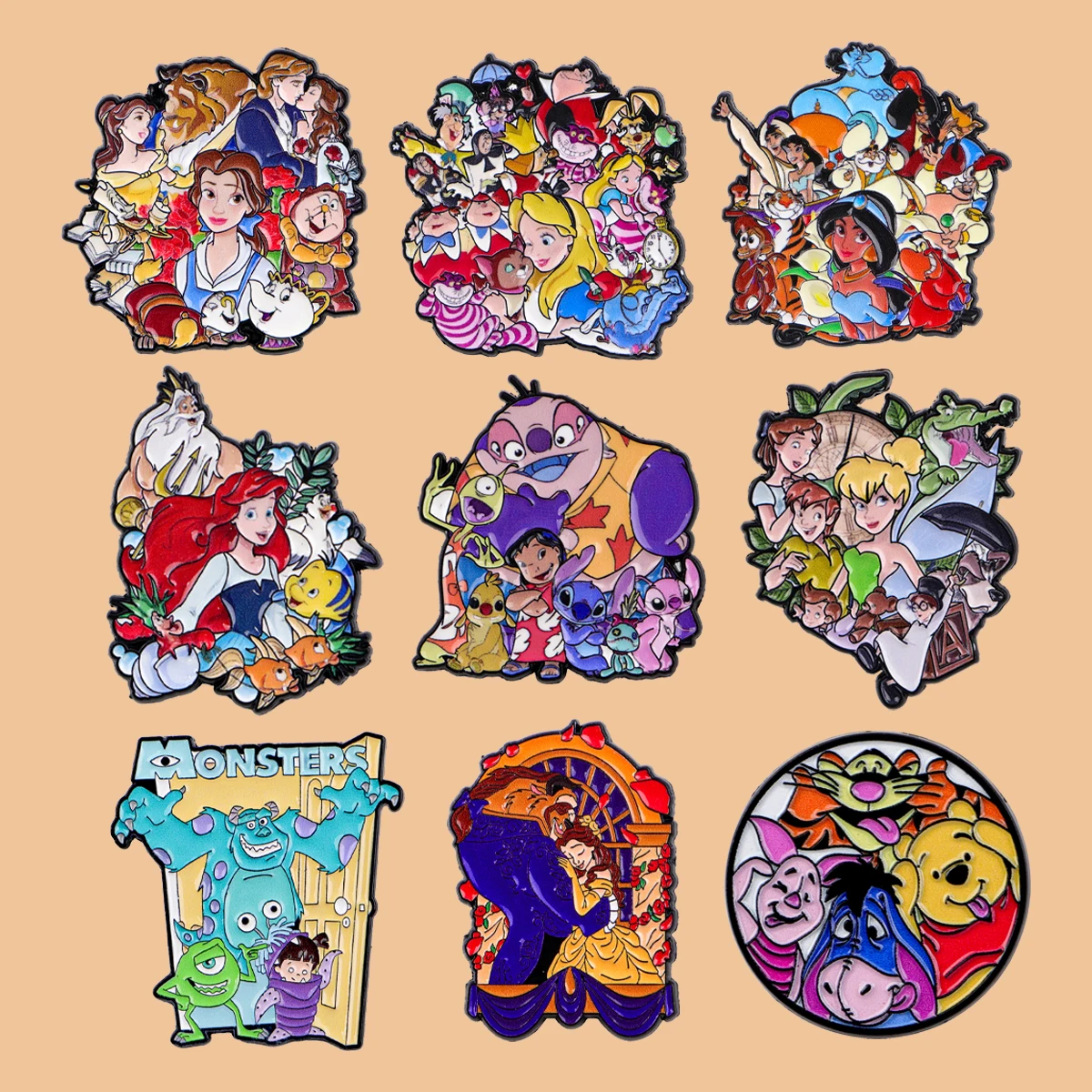 

Anime Movie Figures Enamel Pins Cartoon Stitch Pin Badge on Backpack Lapel Brooch Costume Accessories Fashion Jewelry Kids Gifts