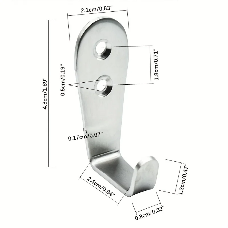 4 stuks robuuste buitenmuurhaken - roestvrij, veilig ophangen van handdoeken, sleutels, tassen, kopjes en hoeden!