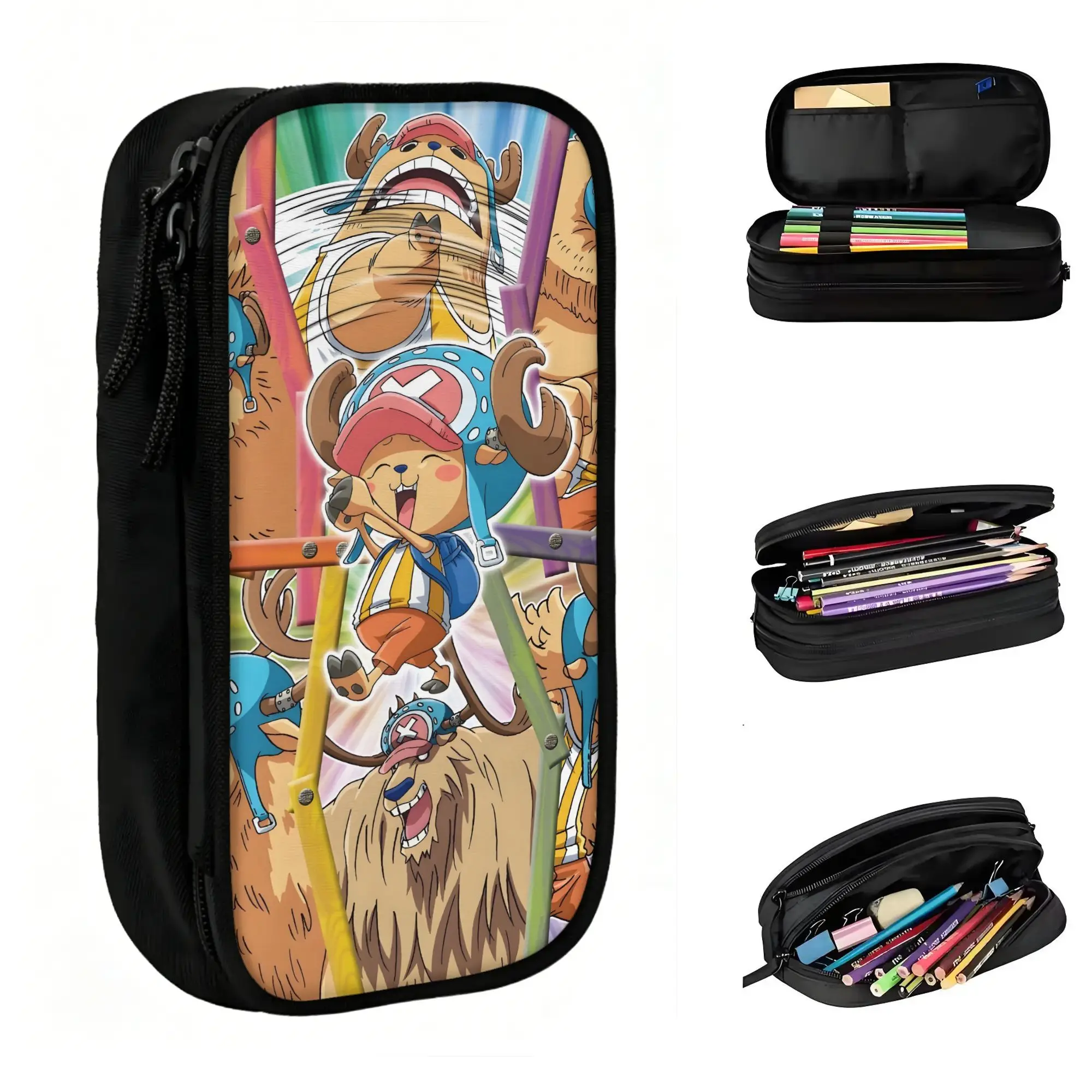 Custom Chopper Janpan Anime Cute Pencil Case Boys Girls Large Capacity  Pencil Pouch Student School