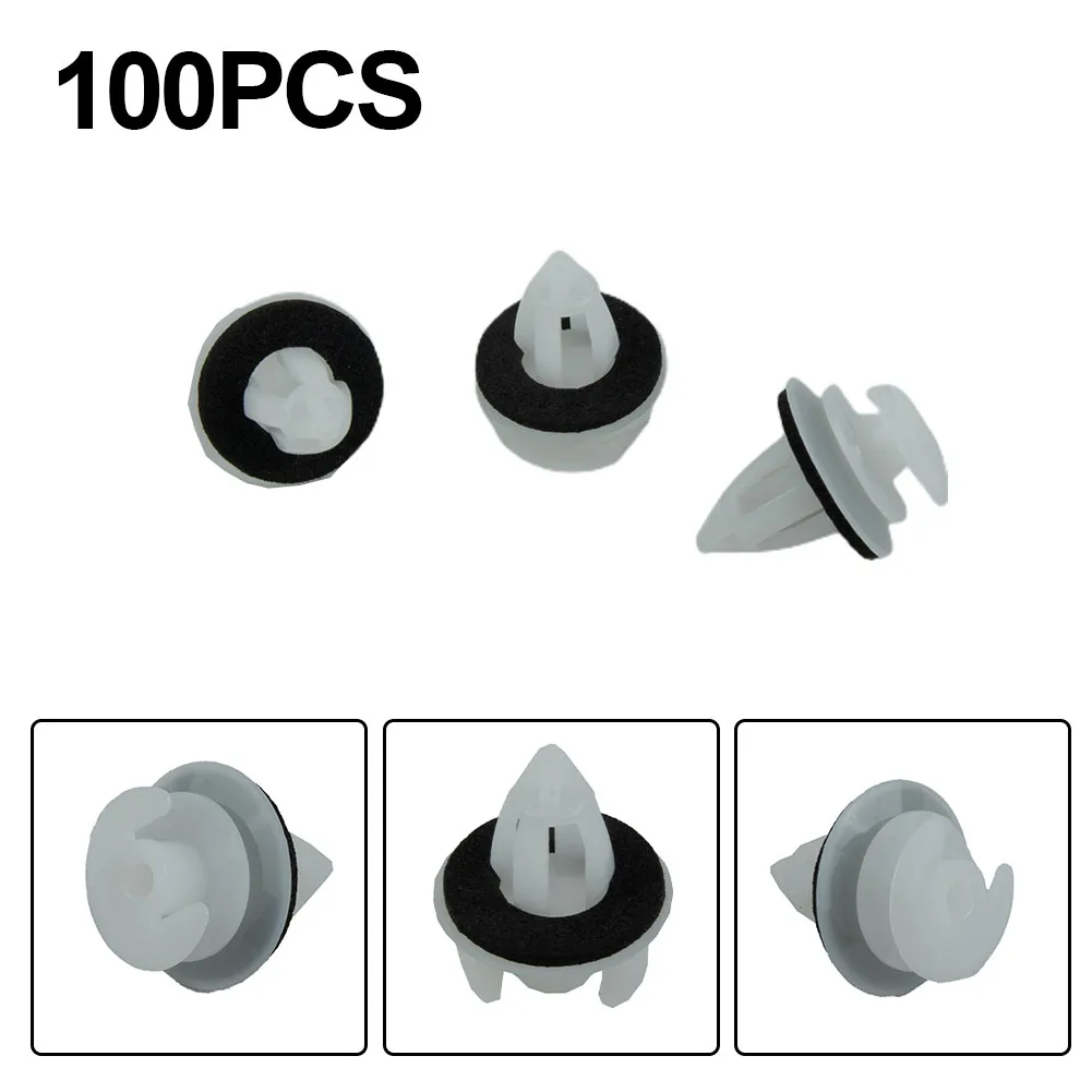 

Replacement Fastener clips Spare part Decor Door Panel Fender Mold Plastic Rivets 100pcs Accessory With Seal Ring