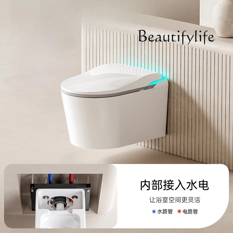 

Настенный умный унитаз для ванной комнаты, бытовой автоматический безводный подвесной унитаз для небольшой квартиры