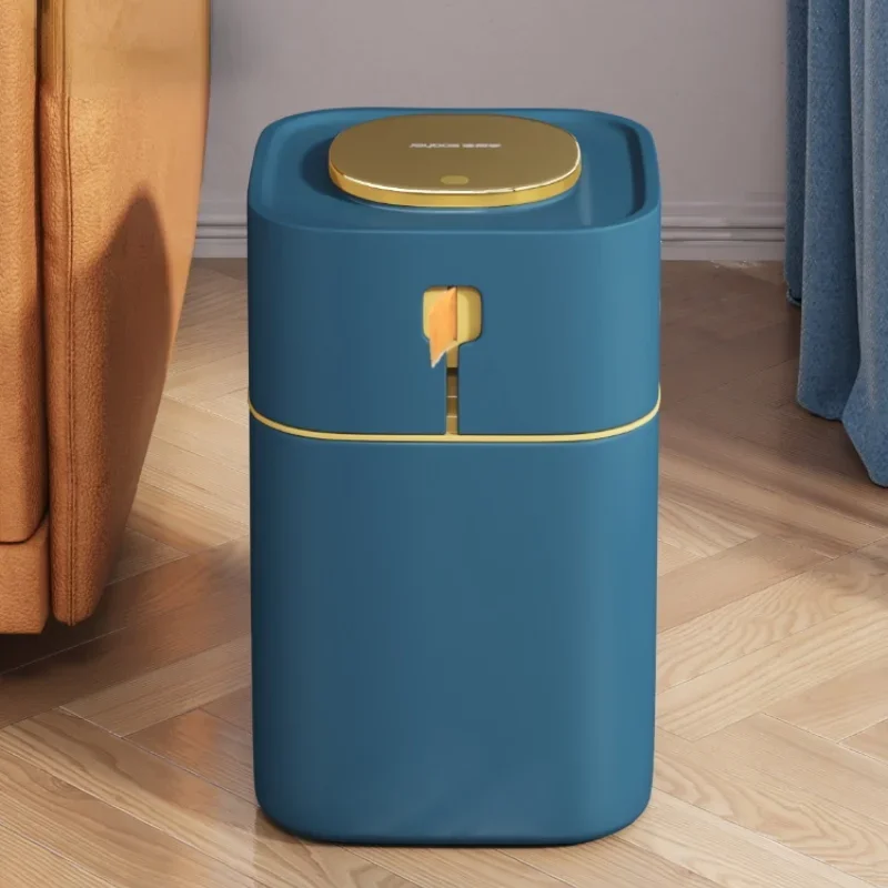 

Роскошный кухонный мусорный бак Nordic — металлическая мусорная корзина в автоматической упаковке, зеленая корзина для переработки