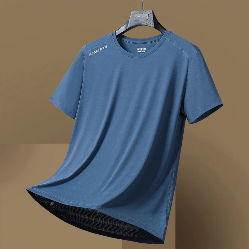 

2024 Sport Clothes Workout Shirts for Men Athletic Gym Quick Dry Short Sleeve Performance Moisture Wicking Running T Shirt