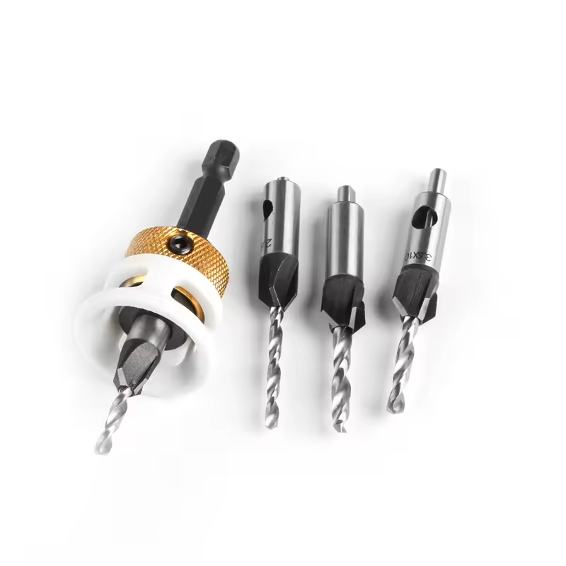 Woodworking Limit Four Edge Countersink Drill Alloy Drill Cone Drill Adjustable Depth Step Drill Screw Countersink Drill Bit - Image 6