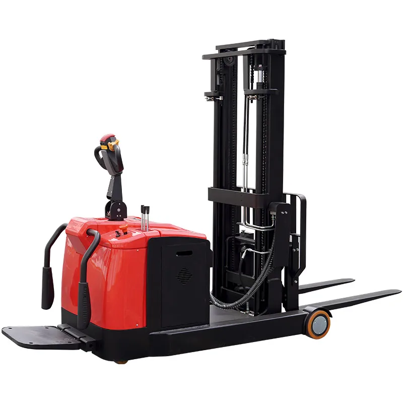 1.5 Ton 2 Ton Semi Electric Forklift Pallet Stacker Lift Reach Stacker