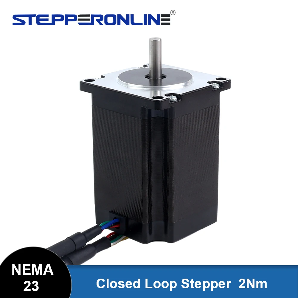 STEPPERONLINE Nema 23 Closed Loop Stepper Motor 2Nm 5A 57x76mm with Magnetic Encoder 1000PPR(4000CPR) CNC