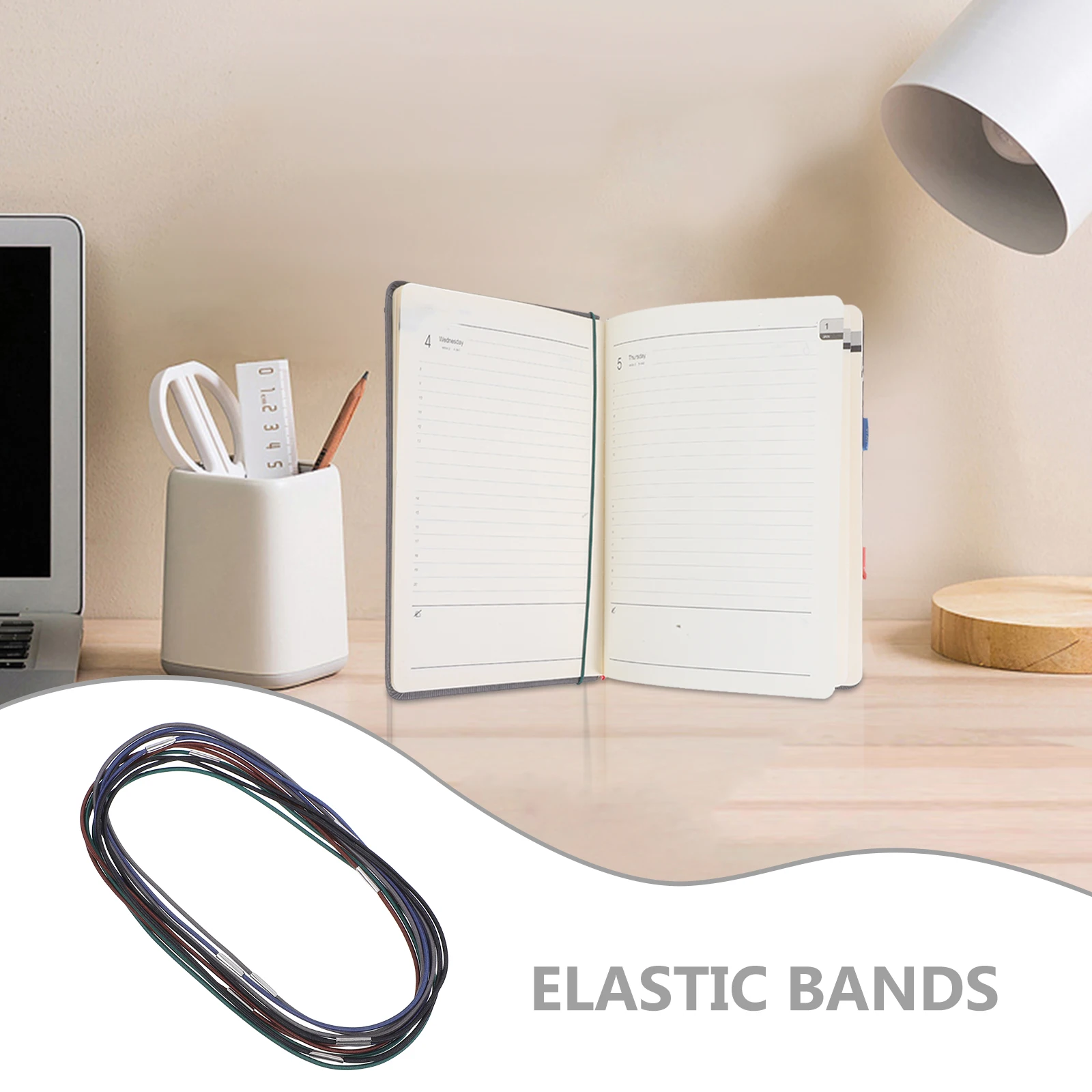 

10pcs Notebook Elastic Bands Stretchy Nylon Adjustable Fit For Travelers Journal Diary Book Binding Planner