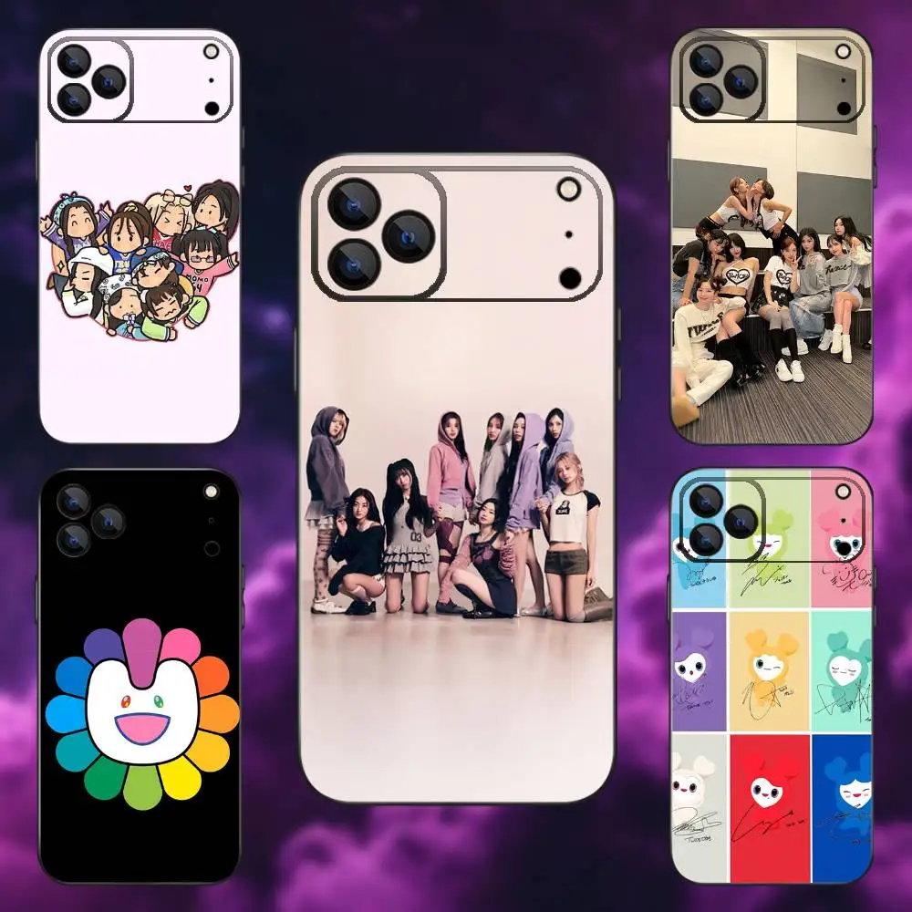 

KPOP T-TWICE6 Phone Case For iPhone 17,16,15,14,13,12,Pro,Max,Plus,E,SE4,Air,Mini Black Soft Box