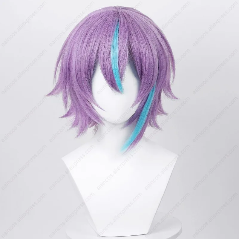 Anime Kamishiro Rui Peruca de Cosplay, Resistente ao Calor, Cabelo Sintético, Unissexo, Cor Misturada, 30cm