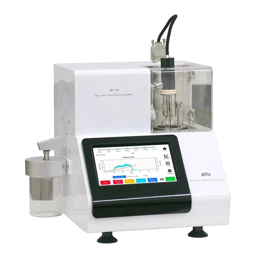 Probador de microdestilación AWD-7345 ASTM D7345 y ASTM D86 Analizador de destilación automático inteligente Equipo de análisis de aceite