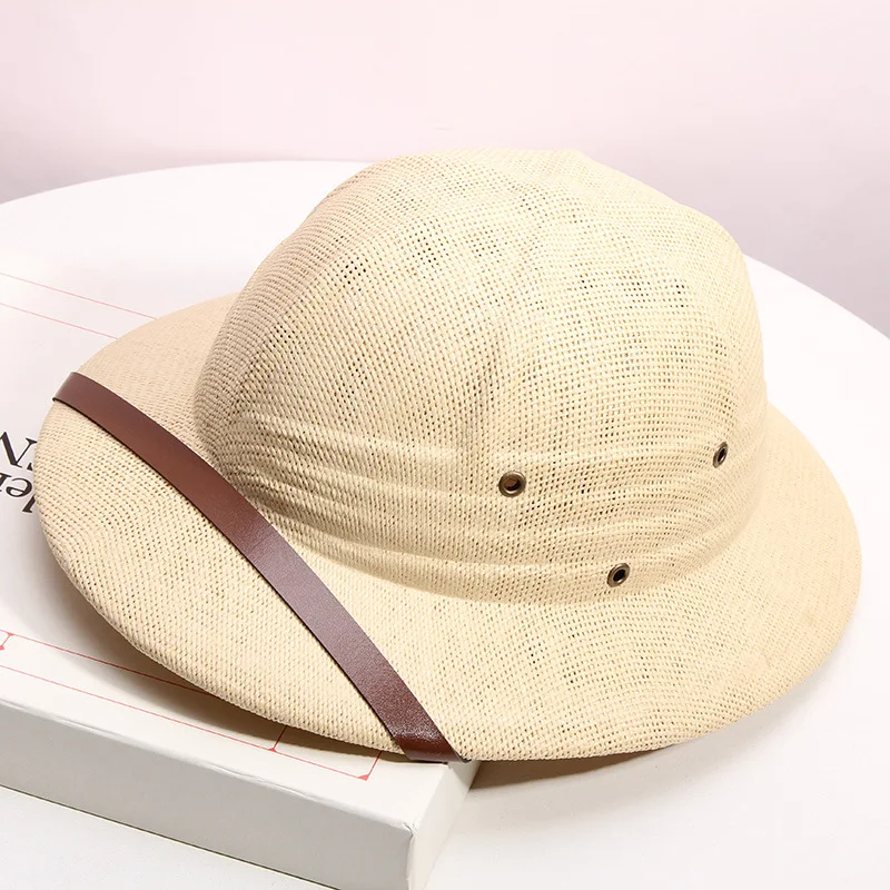 2026 Big Size hat Classic Japan hat men Hard straw hat Outdoor hat fedora sun hat bucket hat men summer trilby Riding hat ミリタ