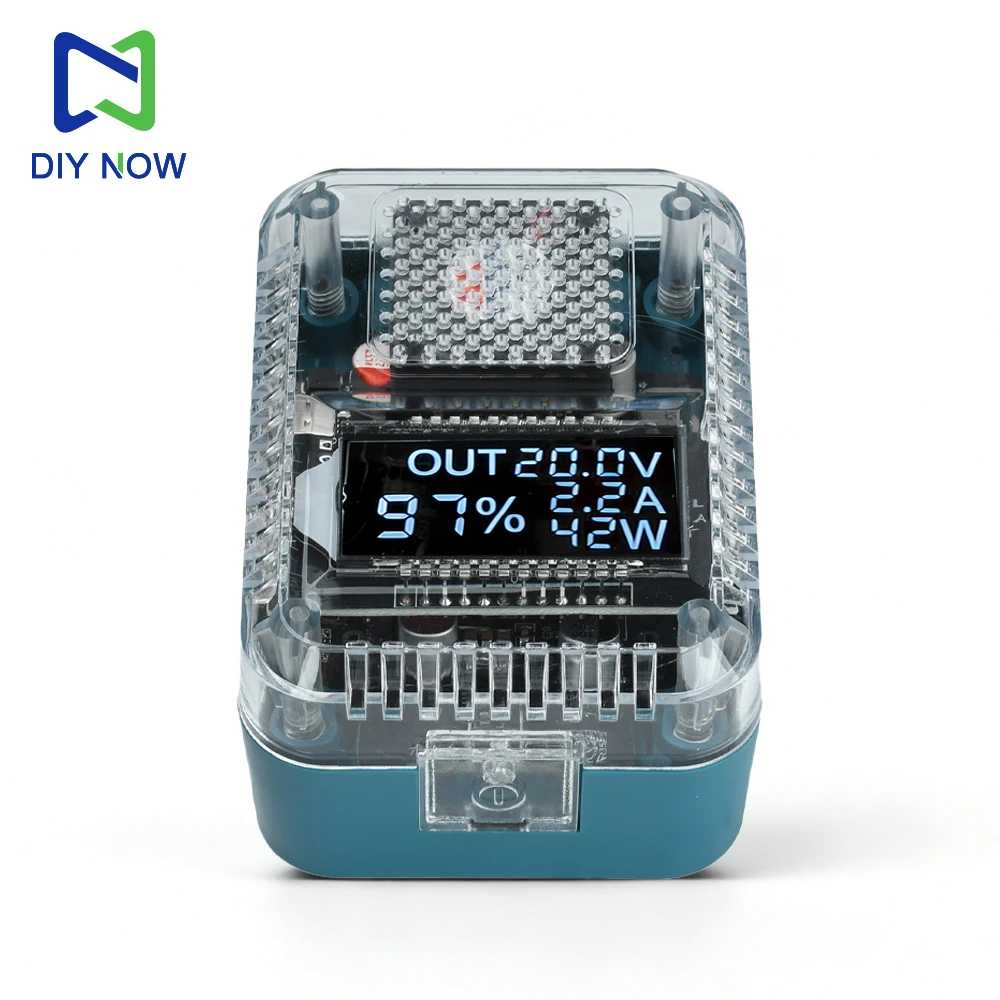 Digital Display Lithium Battery Adapter Converter for Makita Lithium Battery Chargers Adapter 28V 140W PD 3.1 USB Type-C