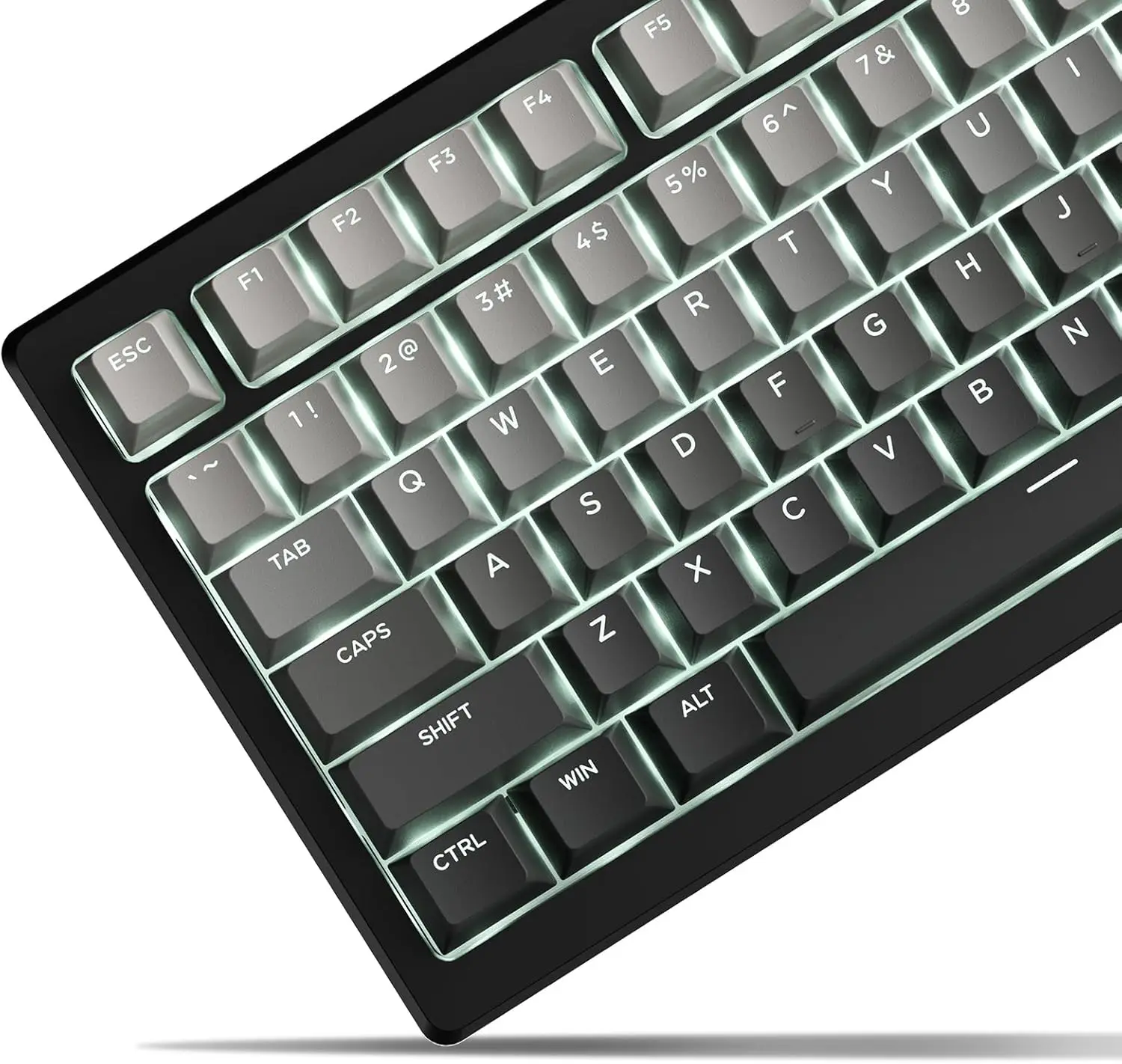 Shine Through PBT Keycaps Keycaps 60 75 100 Percent OEM Profile  Doubleshot Custom Key caps Set for 61/64/68/84/87/100/104/108