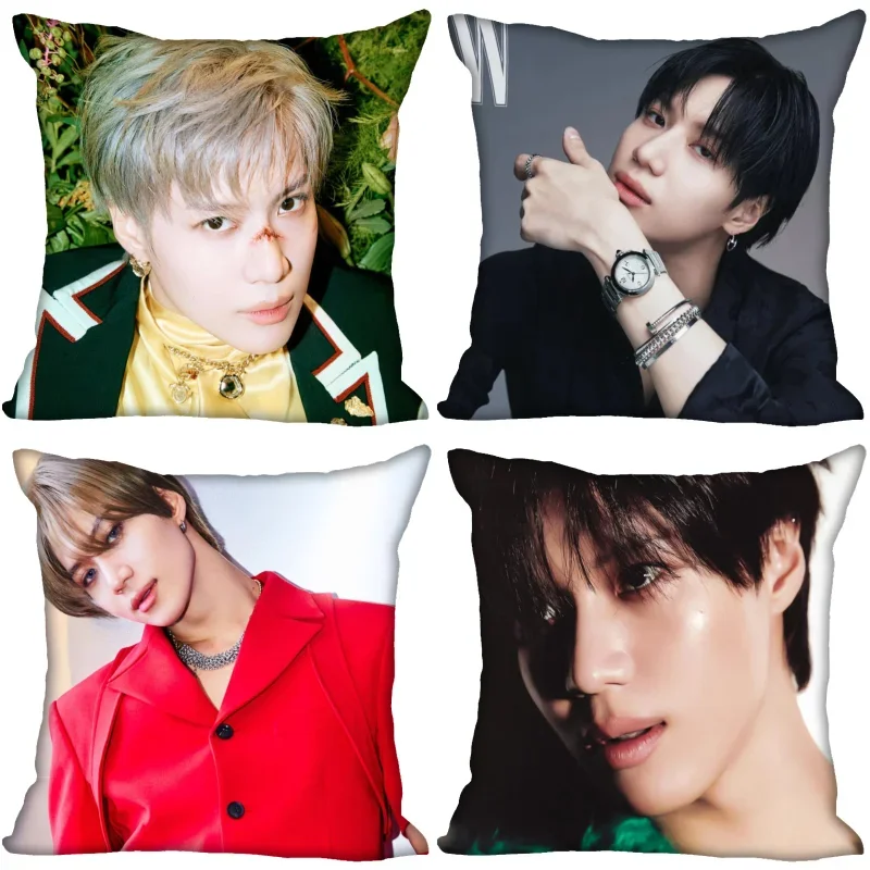 Custom SHINee Taemin Pillow Cover Bedroom Home Office Decorative Pillowcase Square Zipper Pillow Cases Satin Soft No Fade 0519