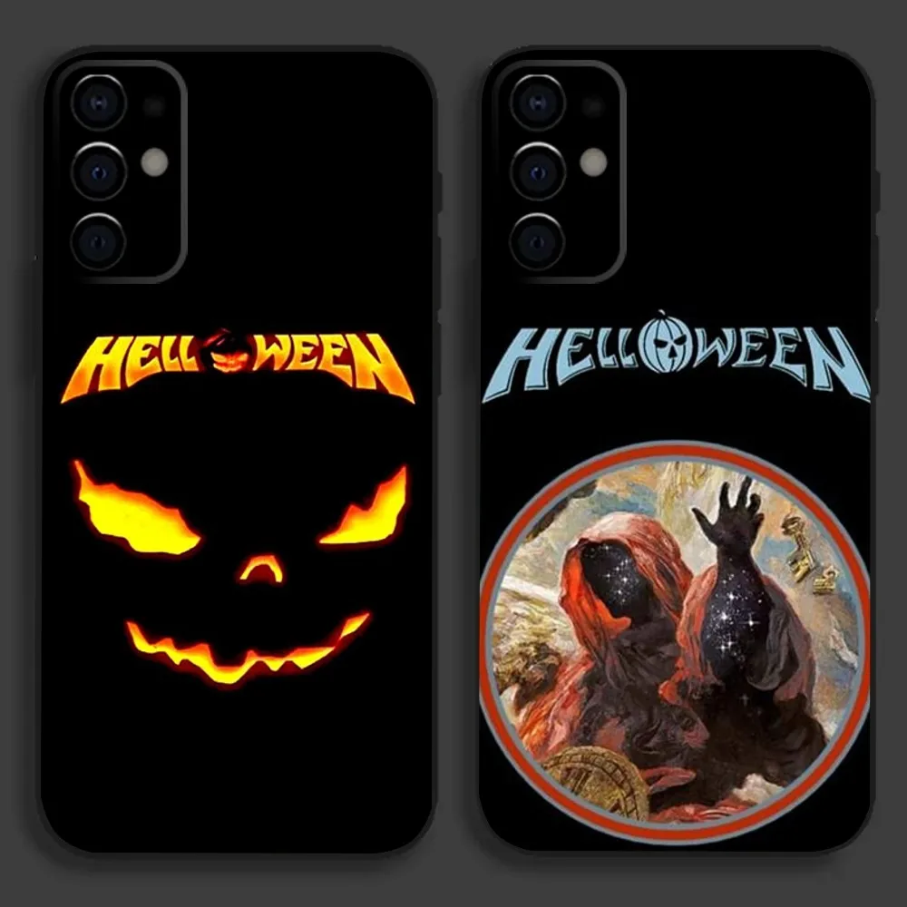 Band H-Helloween Phone Case For Samsung S24,S21,S22,S23,S30,Ultra,S20,Plus,Fe,Lite,Note,10,9,5G Black Soft Cover