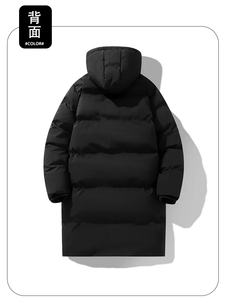 Parka Pria Berkerudung Baru Mantel Panjang Selutut Jaket Berkerudung Parka Mantel Pria Outdoor Fashion Hangat Tebal Kantong Parka Trench