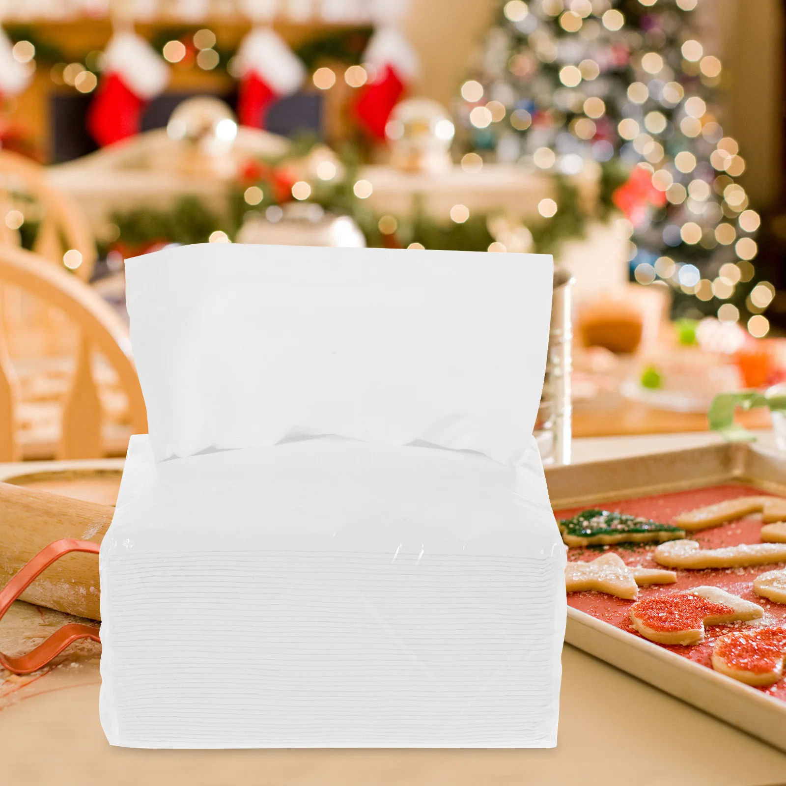 

6Packs Non Allergic Napkin Paper Soft Dinner Napkins Disposable Bulk Tissue for Home Commercial Use White Paper Napkins Bulk