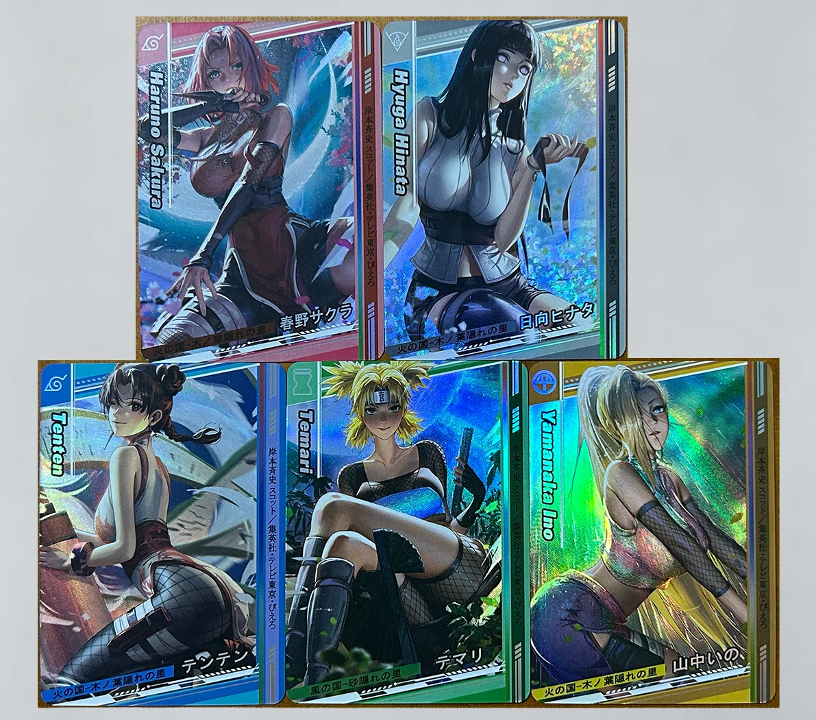 Anime Collection Card DIY Golden Saint Naruto Sasuke Haruno Sakura Hinata Tiantian Ino DIY Anime Collection Card Mixed Character