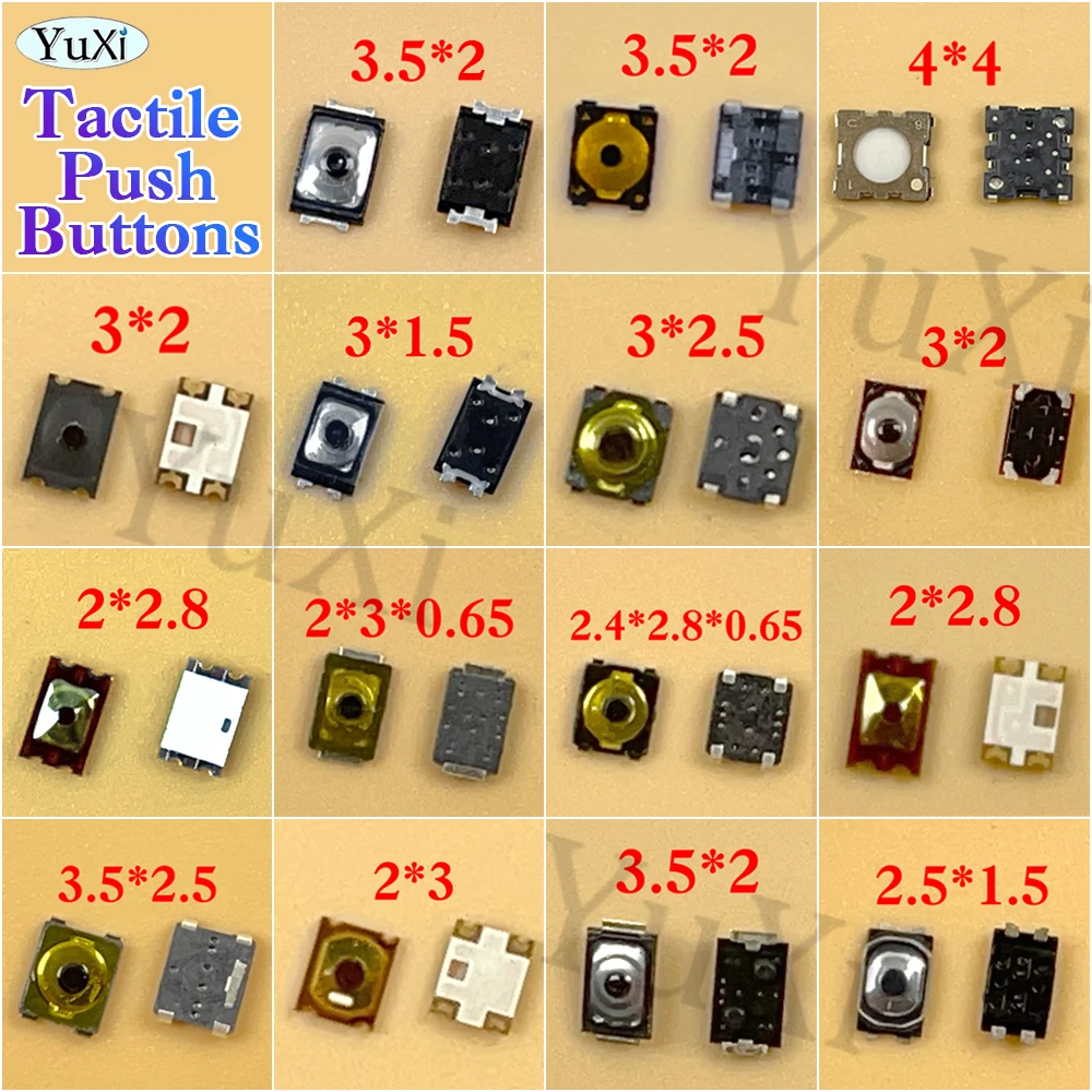 10Pcs Tactile Push Button Switch Tact Micro Switch SMD On Off Inner Buttons for Huawei XiaoMi OPPO iPhone Mobile Phone