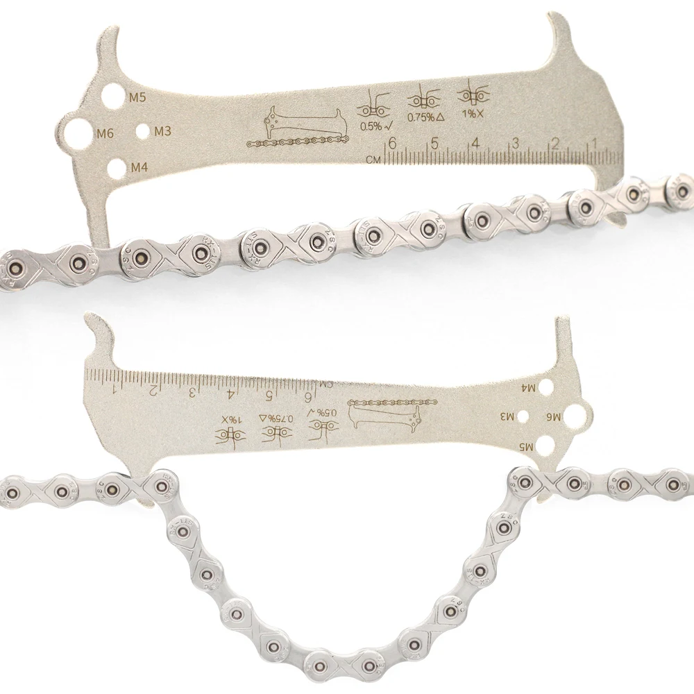 

Multifunctional Bicycle Chain Wear Measuring Gauge Chain Tension Detection Repair Caliper and Ruler Tool