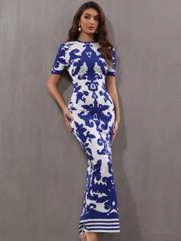 6 best sales नीली पट्टी वाली पोशाक - №5