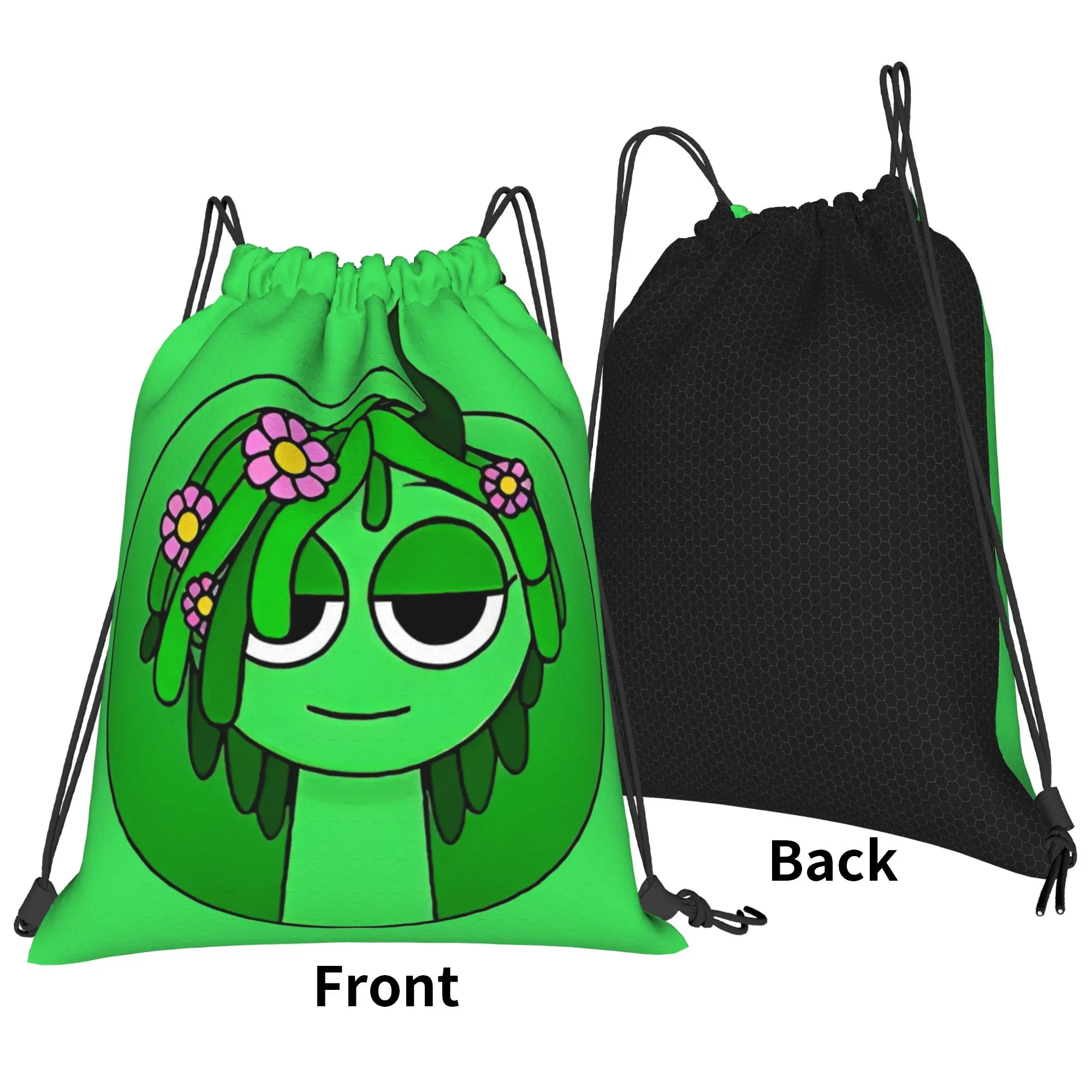 Sprunki Vineria Bag Drawstring Backpack Sports Gym Sackpack Water Resistant Cartoon Anime Game String Bags 36cm (W) x 43cm (H)