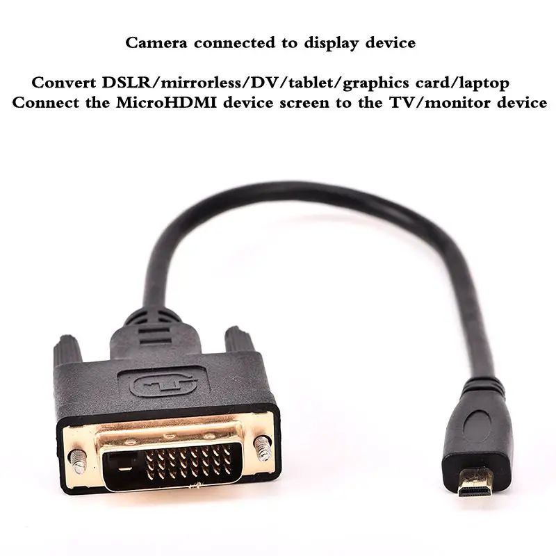 1m 1.8m D-Type Micro HDMI Compatible Male to DVI (24+1) Male Video Cable Computer Phone to DVI Monitor Conversion Cable
