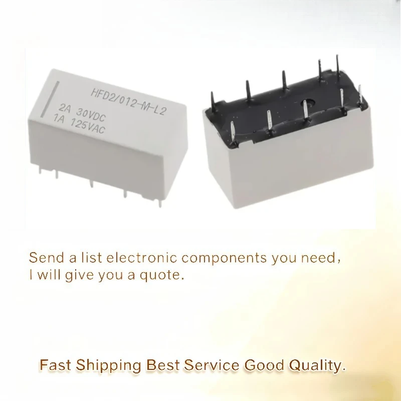 1pcs HFD2-003/005/012/024-S-M-L2-D double-coil magnetic latchable relay 1A, Pin 10, 125VAC