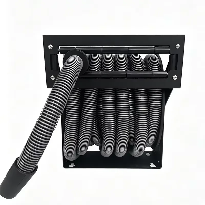 for Vacuum Hose Reel with 30 ft 10 m Extension Tube 1-1/4 Inch Wall Mounted Replaceable Hose for Vacuum Cleaners
