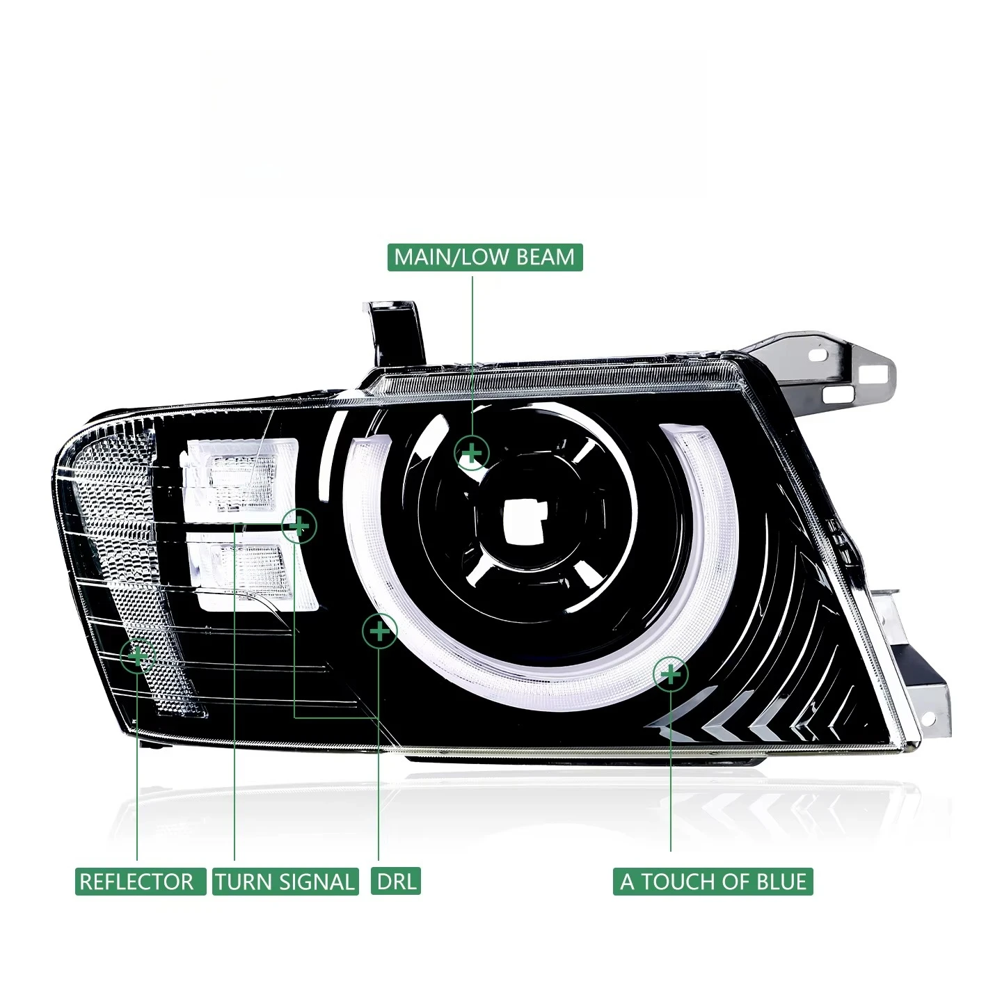 LED Headlights for  Pajero V73 2004-2011 Upgrade Modify Headlight Assembly Plug and Play